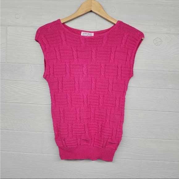 Cuddle Knit Sweaters - Knit Sleeveless Sweater 100% cotton Made in USA